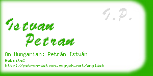 istvan petran business card